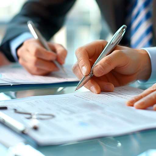 professional contract signing stockcake